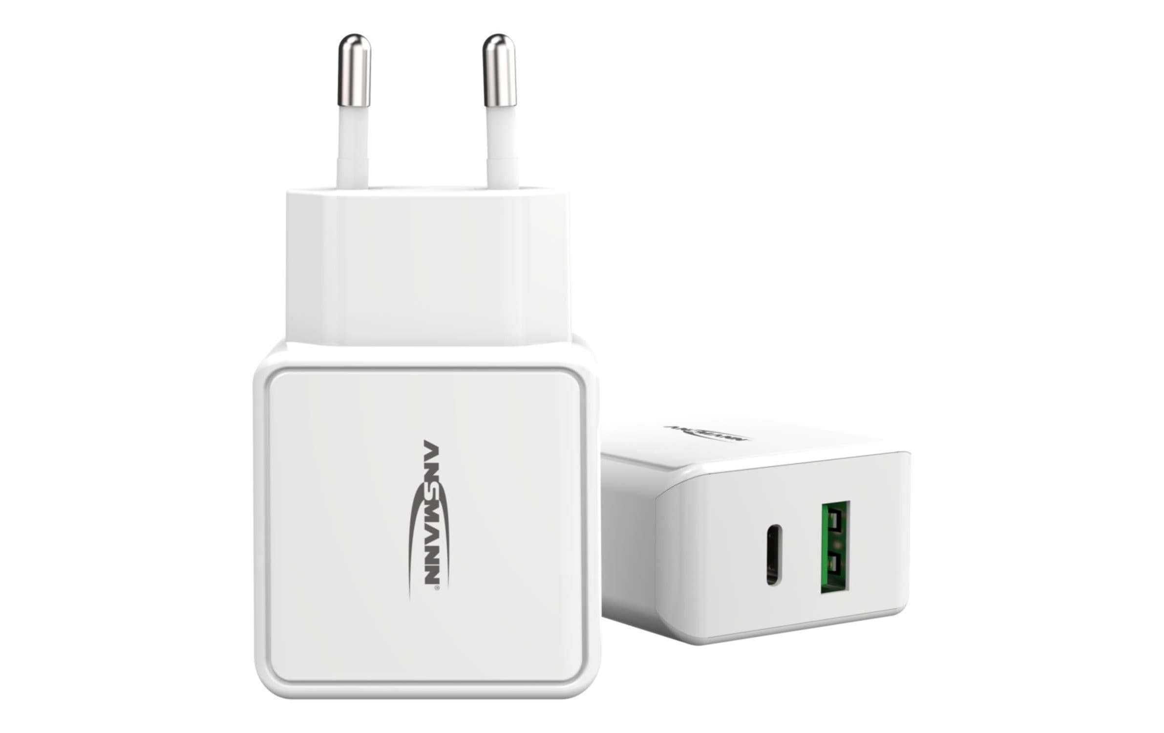 Ansmann USB-Wandladegerät Home Charger HC218PD, 18 W, Weiss Ansmann USB-Wandladegerät Home Charger HC218PD, 18 W, Weiss