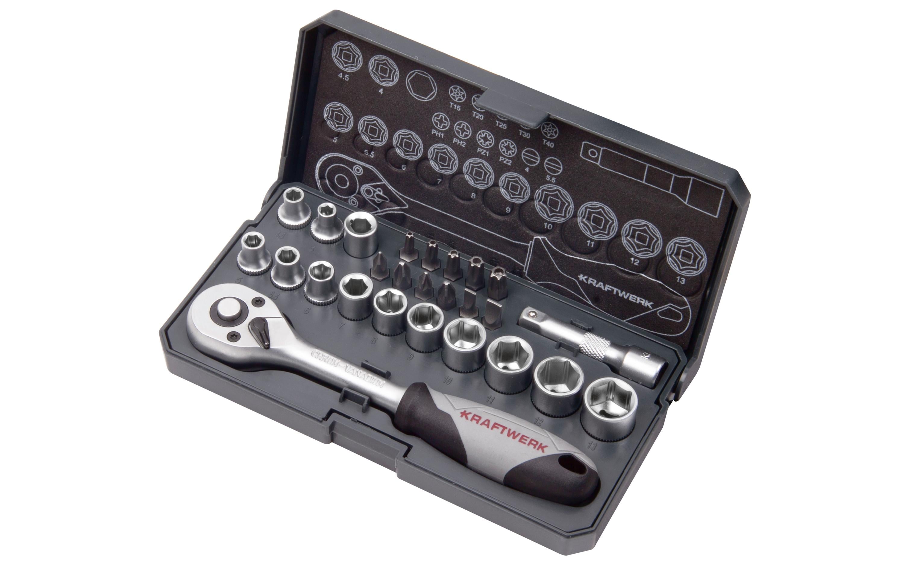 Kraftwerk Steckschlüssel-Set Basic 1/4 26-teilig Kraftwerk Steckschlüssel-Set Basic 1/4 26-teilig