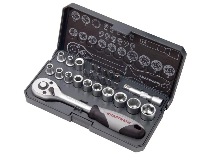 Kraftwerk Steckschlüssel-Set Basic 1/4 26-teilig Kraftwerk Steckschlüssel-Set Basic 1/4 26-teilig