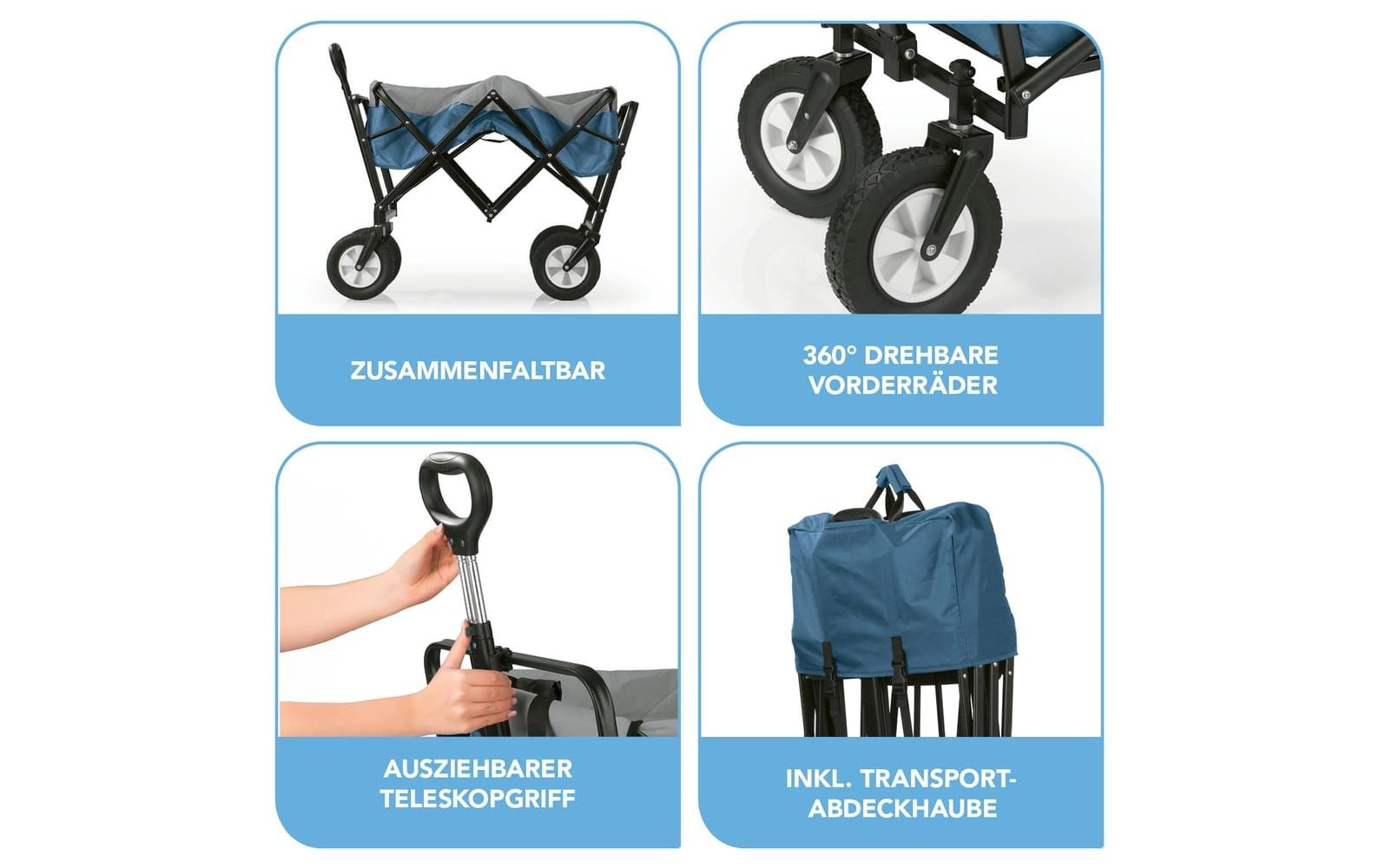 EASYmaxx Bollerwagen 100 x 50 x 61 cm