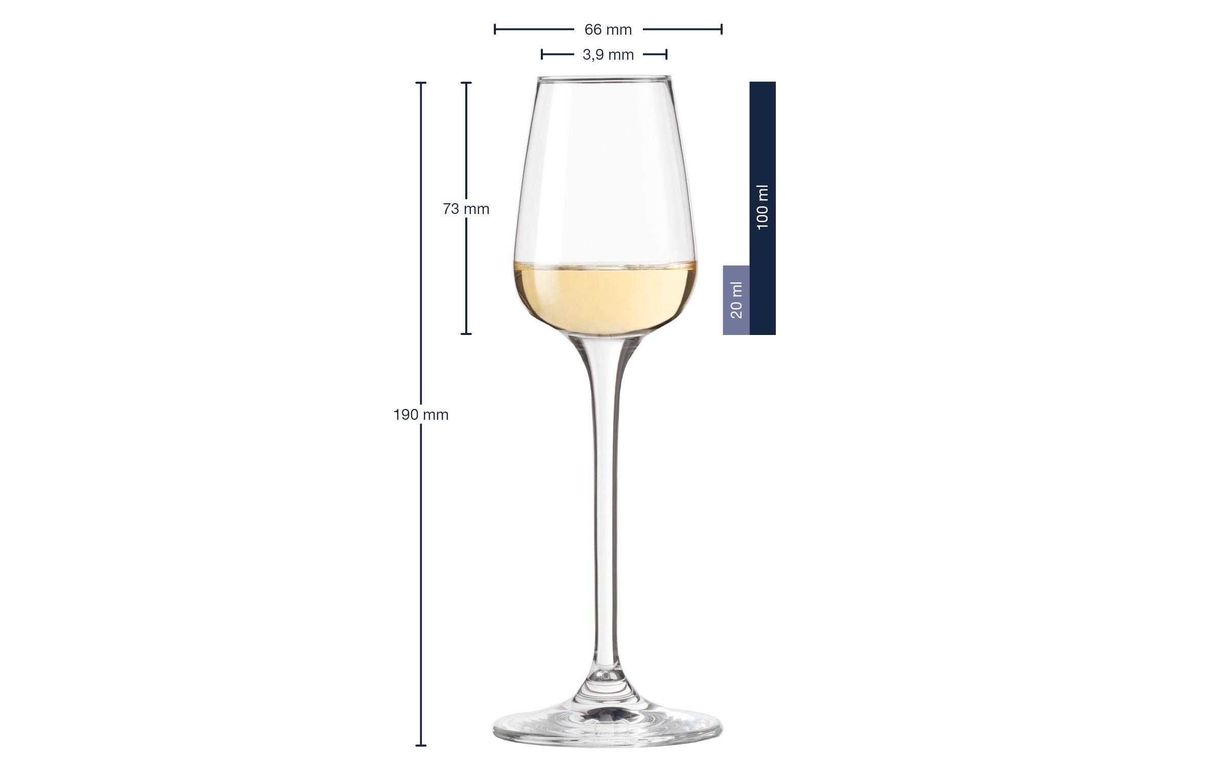 Leonardo Schnapsglas Tivoli 100 ml, 6 Stück, Transparent 