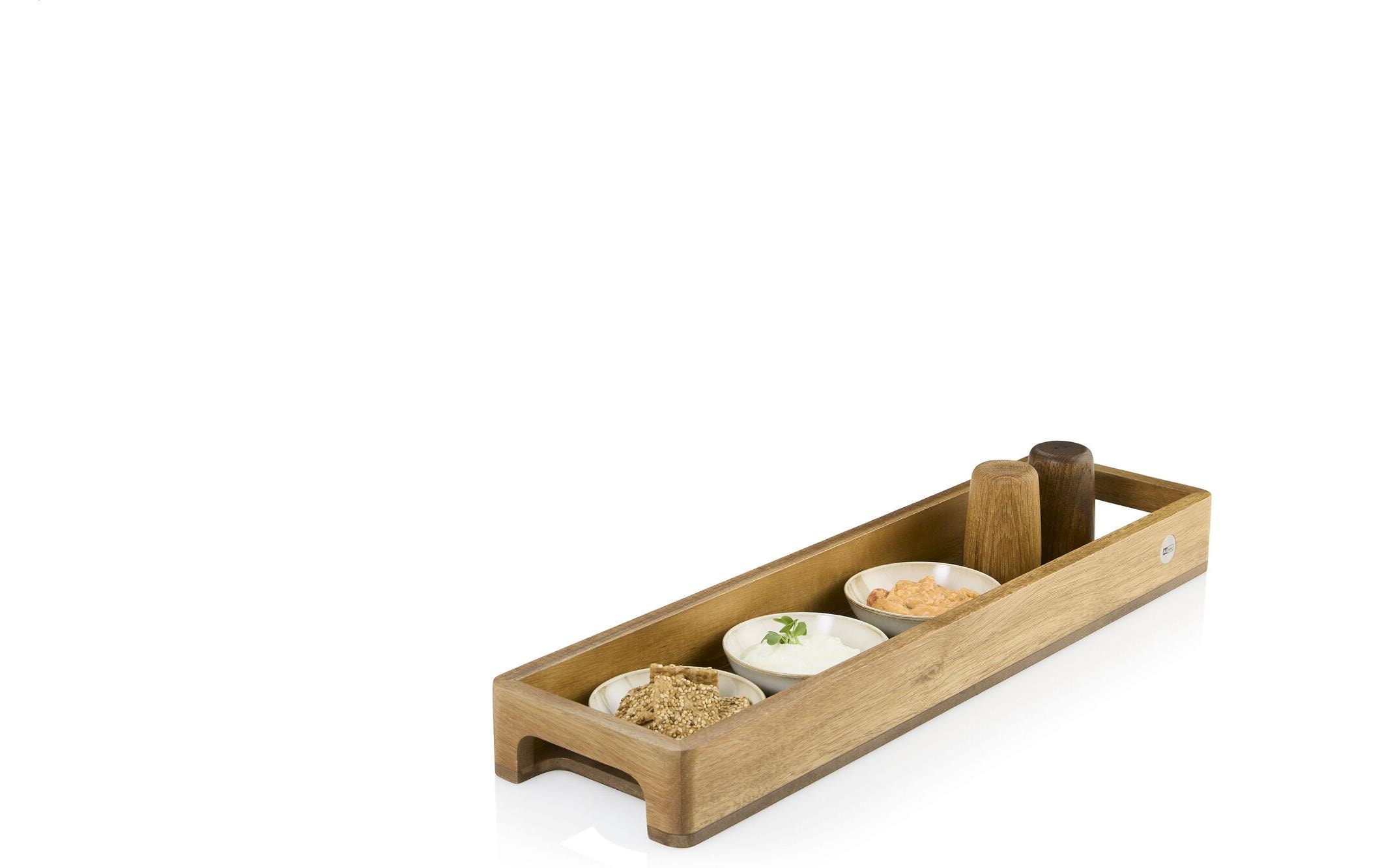 AdHoc Serviertablett Serve Slim 50 x 13 cm, Walnuss