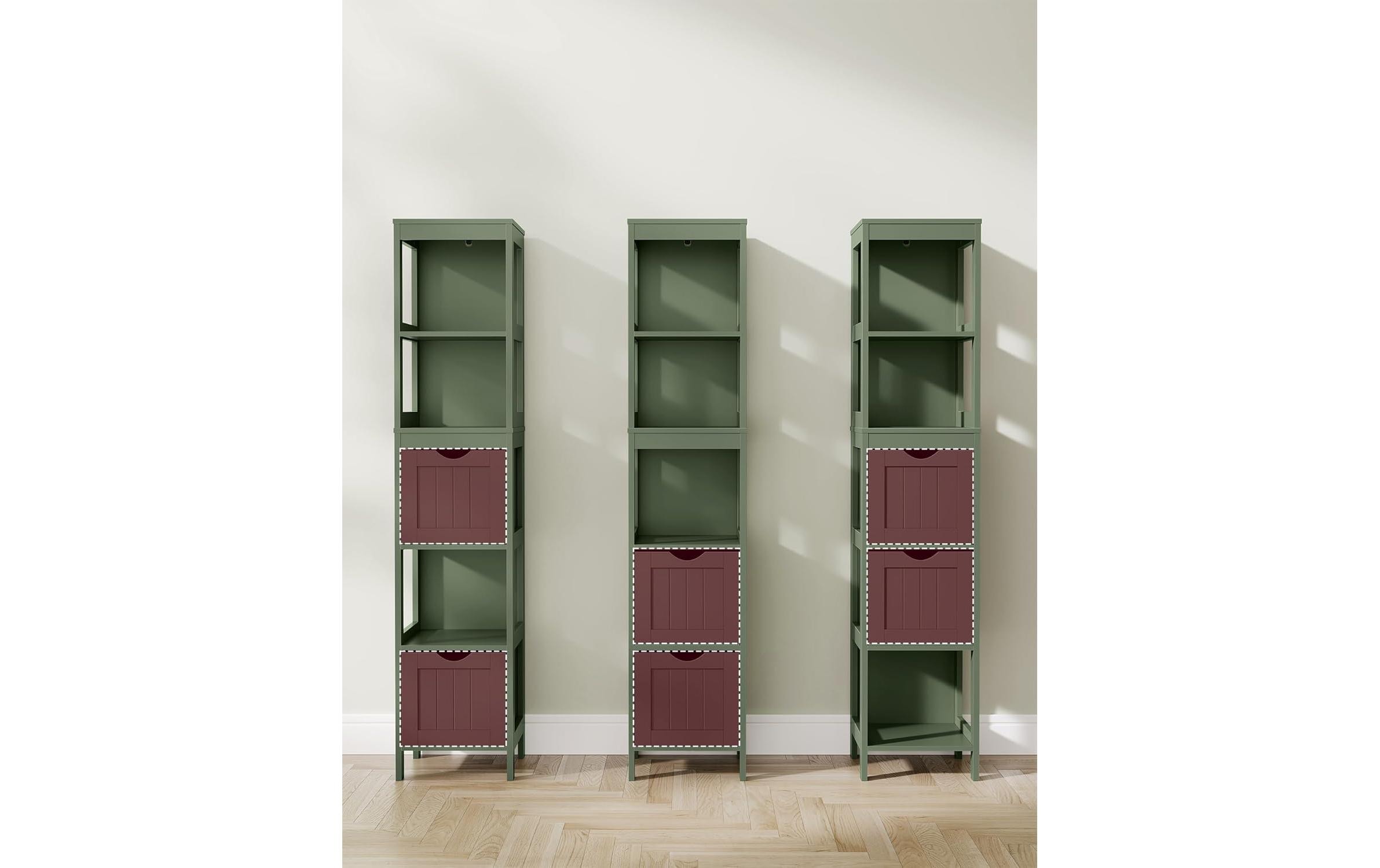 VASAGLE Kommode in Landhausstil 30 x 141.5 cm, Grün