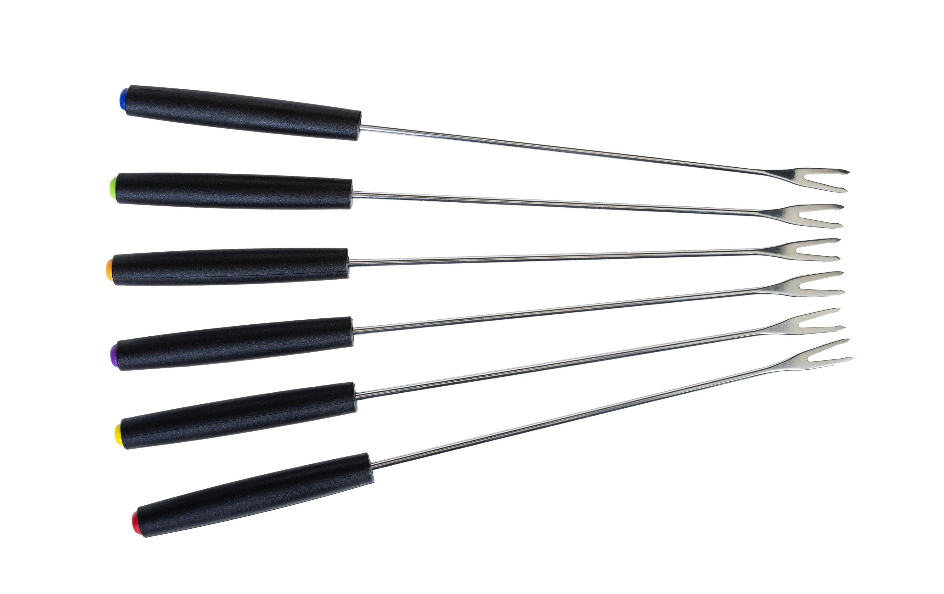 FURBER Fondue-Set Alpy 9 Teile, Schwarz/Weiss