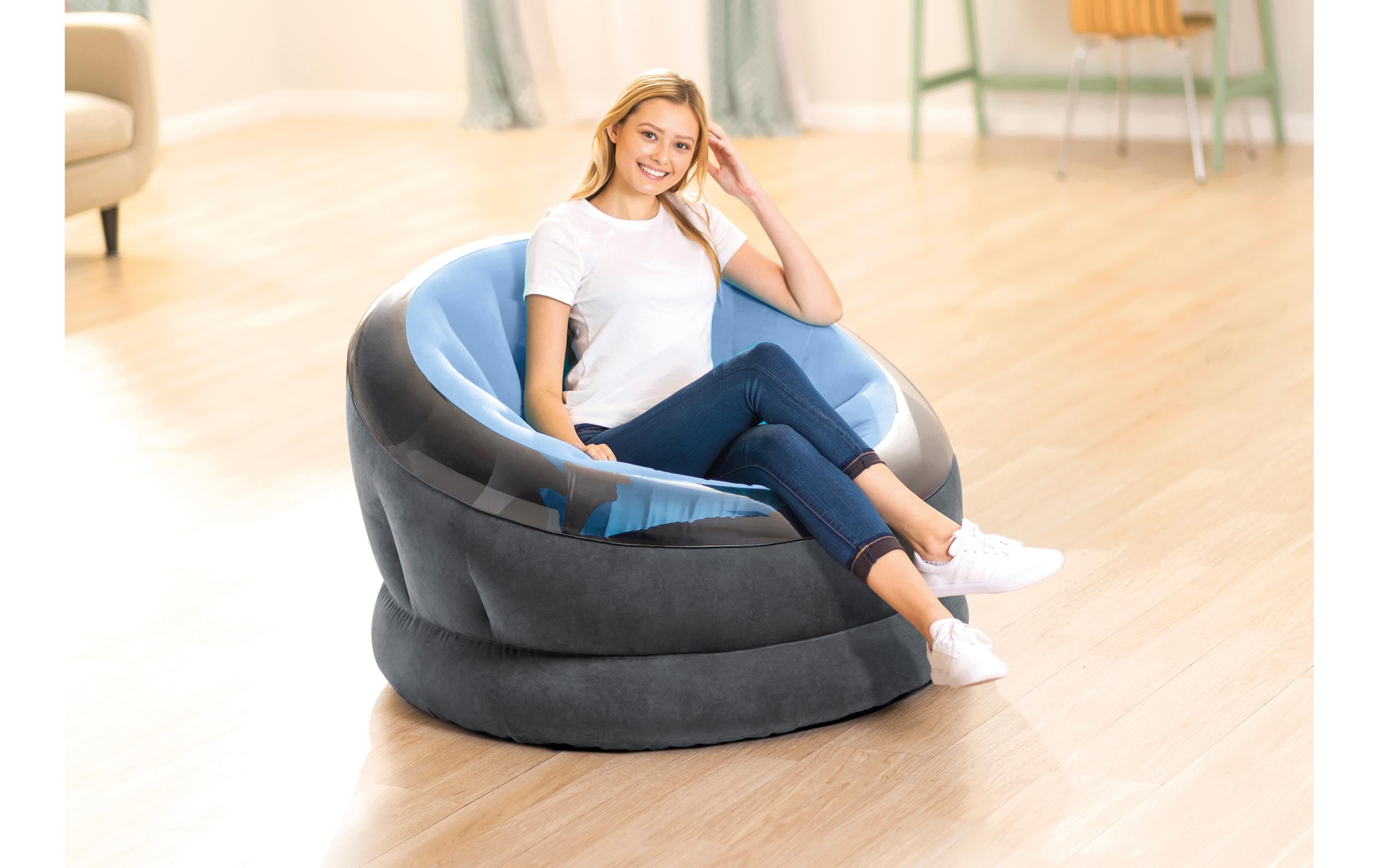Intex Aufblasbarer Sessel Empire 112 x 109 cm, Blau, Schwarz