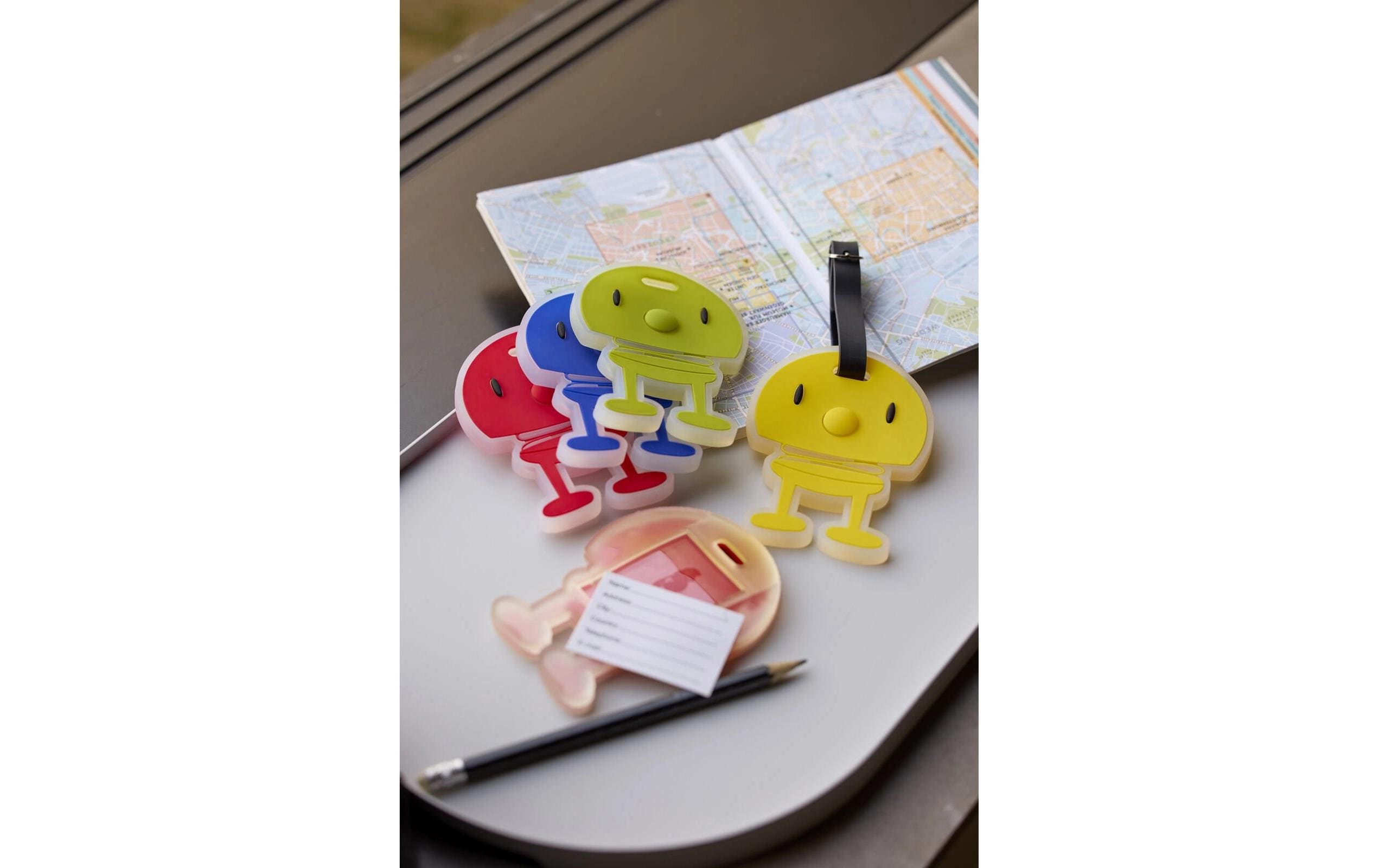 Hoptimist Kofferlabel Gelb/Schwarz