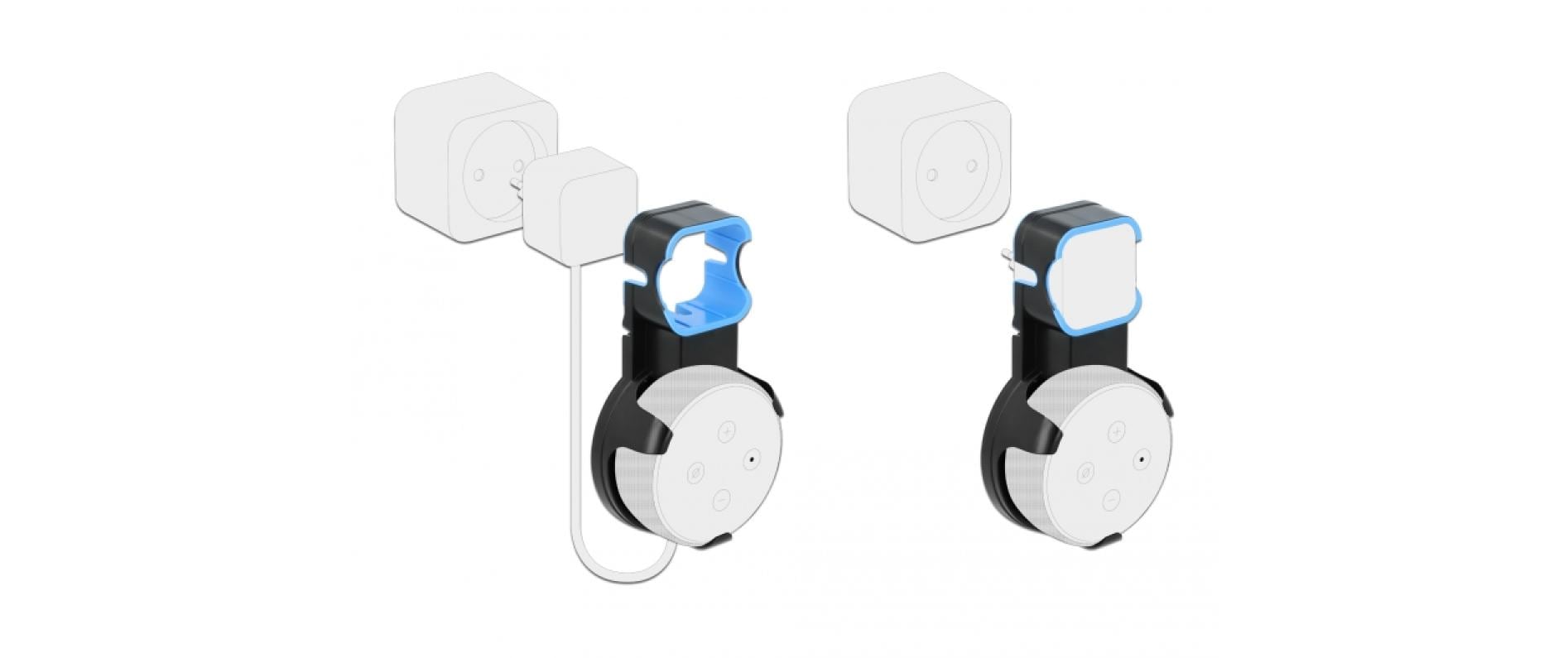 Delock Wandhalterung für Echo Dot 3. Gen. Blau/Schwarz Delock Wandhalterung für Echo Dot 3. Gen. Blau/Schwarz