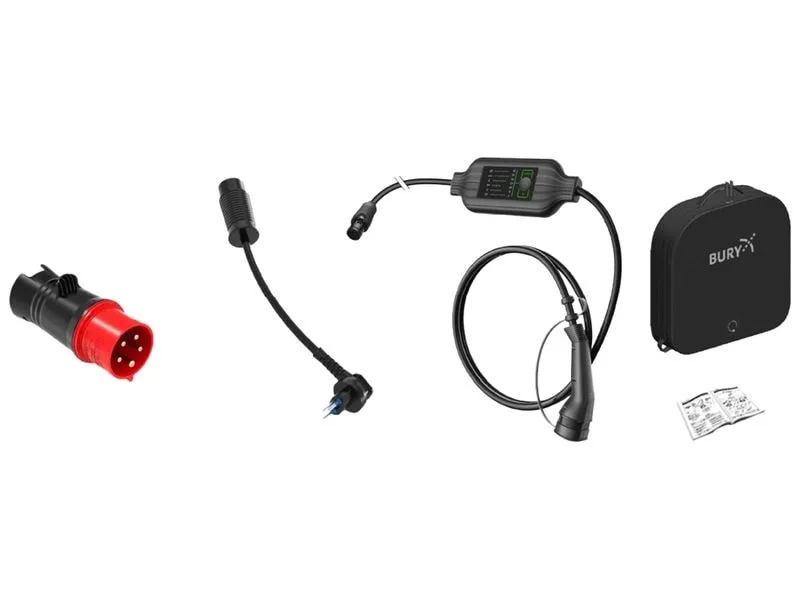 Bury Powerflash 9050 Mobiles EV-Ladegerät Typ 2 Typ 2, 22 kW, IP67, 5 m Bury Powerflash 9050 Mobiles EV-Ladegerät Typ 2 Typ 2, 22 kW, IP67, 5 m