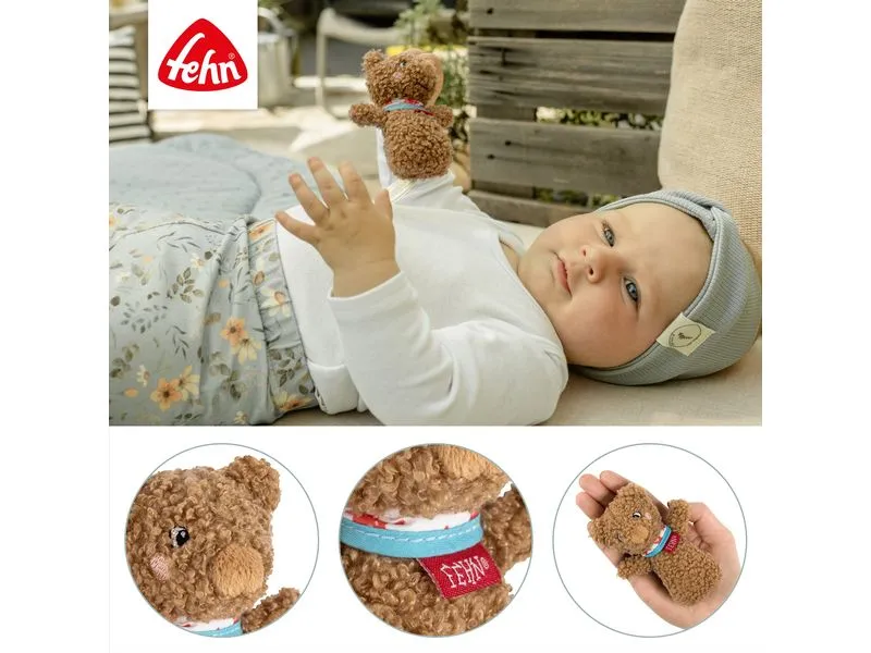 fehn Greifling Mini-Rassel Bär, Braun, Plüsch / Velours, 11 cm fehn Greifling Mini-Rassel Bär, Braun, Plüsch / Velours, 11 cm