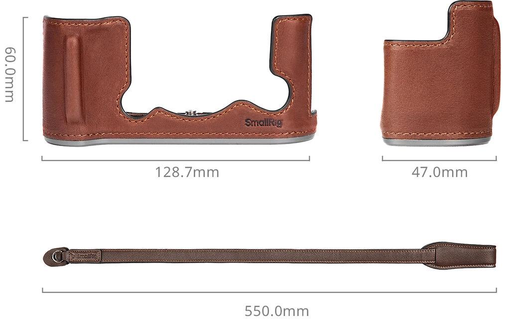 Smallrig Leder-Halbtaschen-Kit für FUJIFILM X-T50 Braun