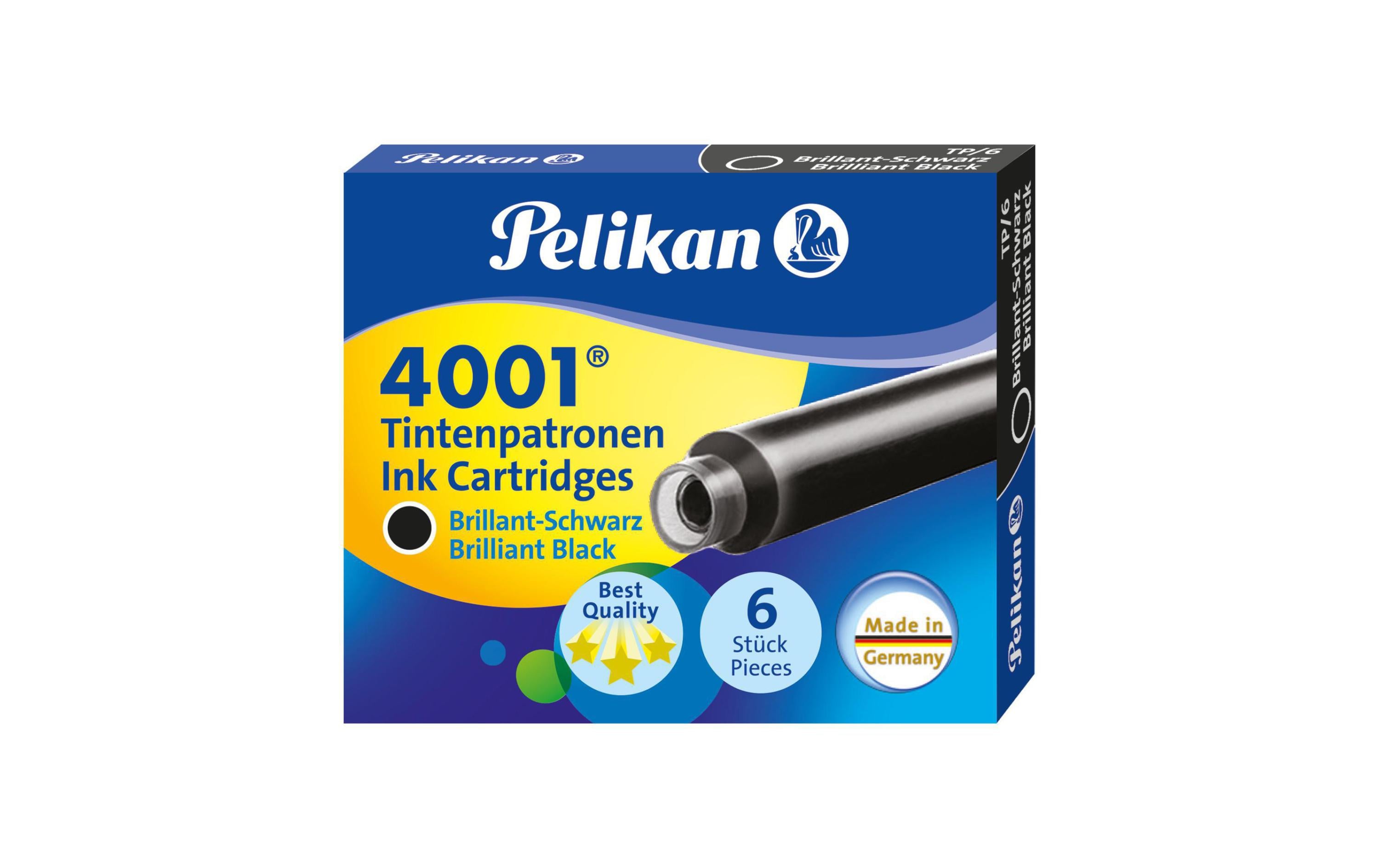 Pelikan Tintenpatrone 4001 Schwarz, 6 Stück