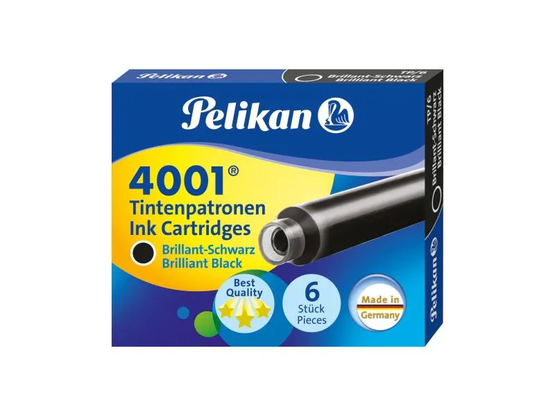 Pelikan Tintenpatrone 4001 Schwarz, 6 Stück Pelikan Tintenpatrone 4001 Schwarz, 6 Stück