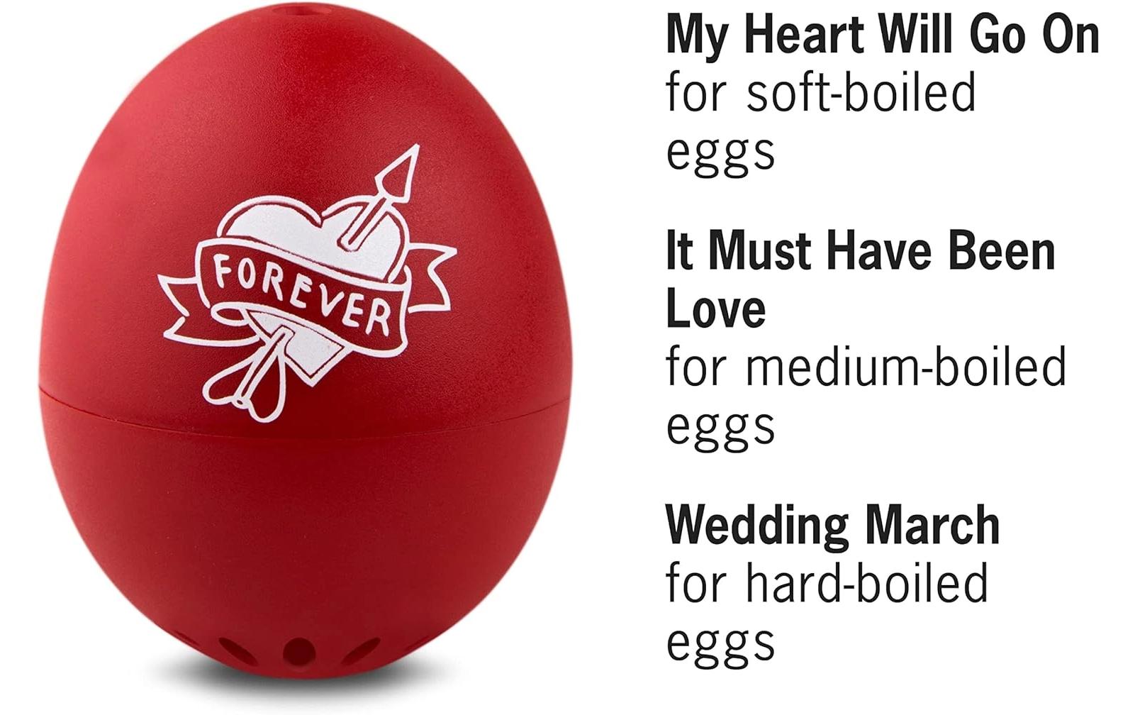 PiepEi Küchentimer Singende Eieruhr Love, Rot / Weiss