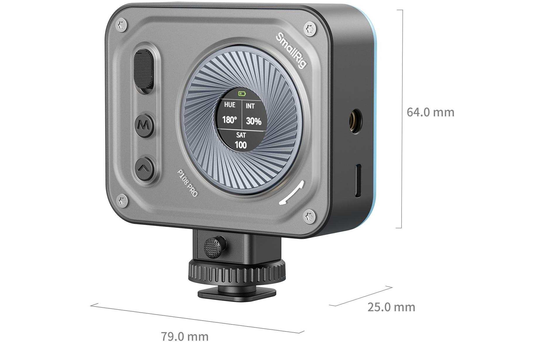 Smallrig Vibe P108 Pro Mini-LED-Videoleuchte Schwarz