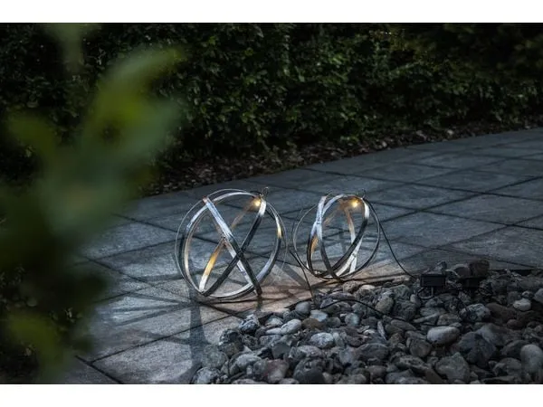 Star Trading Gartenlicht Solar Astri, Ø 25 cm, Silber