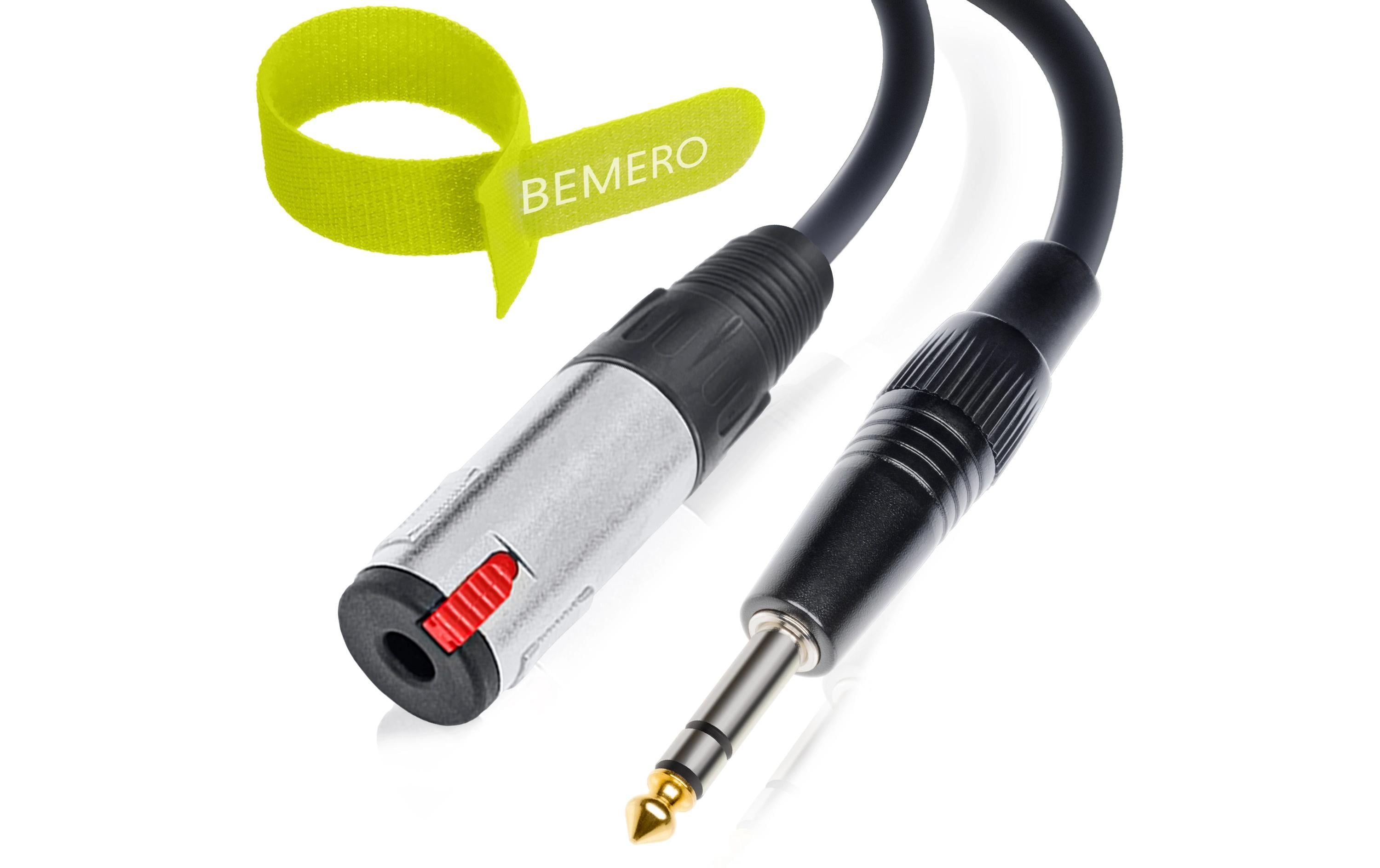 Bemero 6.3 Klinkenstecker - 6.3 Klinkenkupplung 6 m, Schwarz Bemero 6.3 Klinkenstecker - 6.3 Klinkenkupplung 6 m, Schwarz