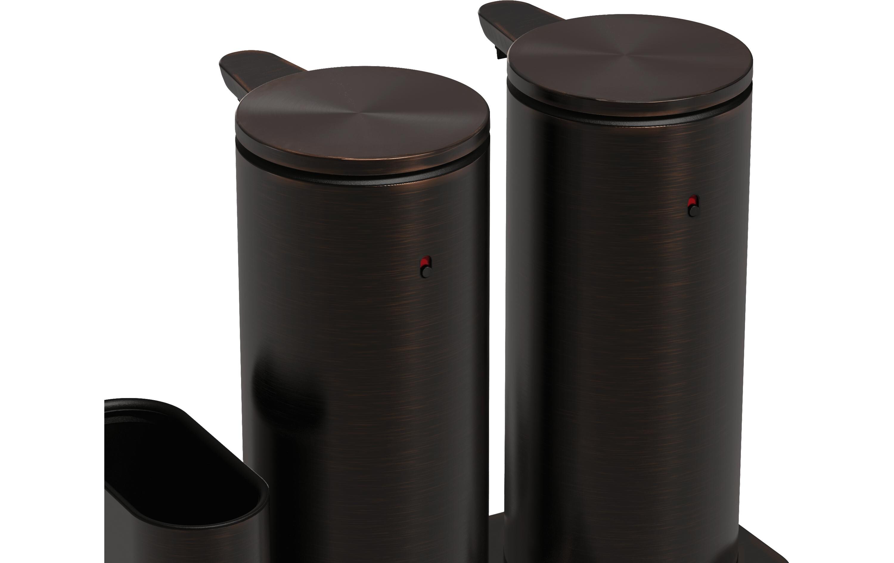 Simplehuman Sensorspender mit Caddy Dual Sensor Pump 2 x 414 ml, Bronze