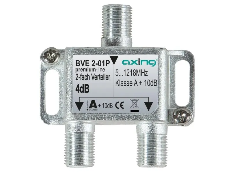 Axing 2-fach Verteiler BVE 2-01P 51218 MHz Bauform 01 Axing 2-fach Verteiler BVE 2-01P 51218 MHz Bauform 01