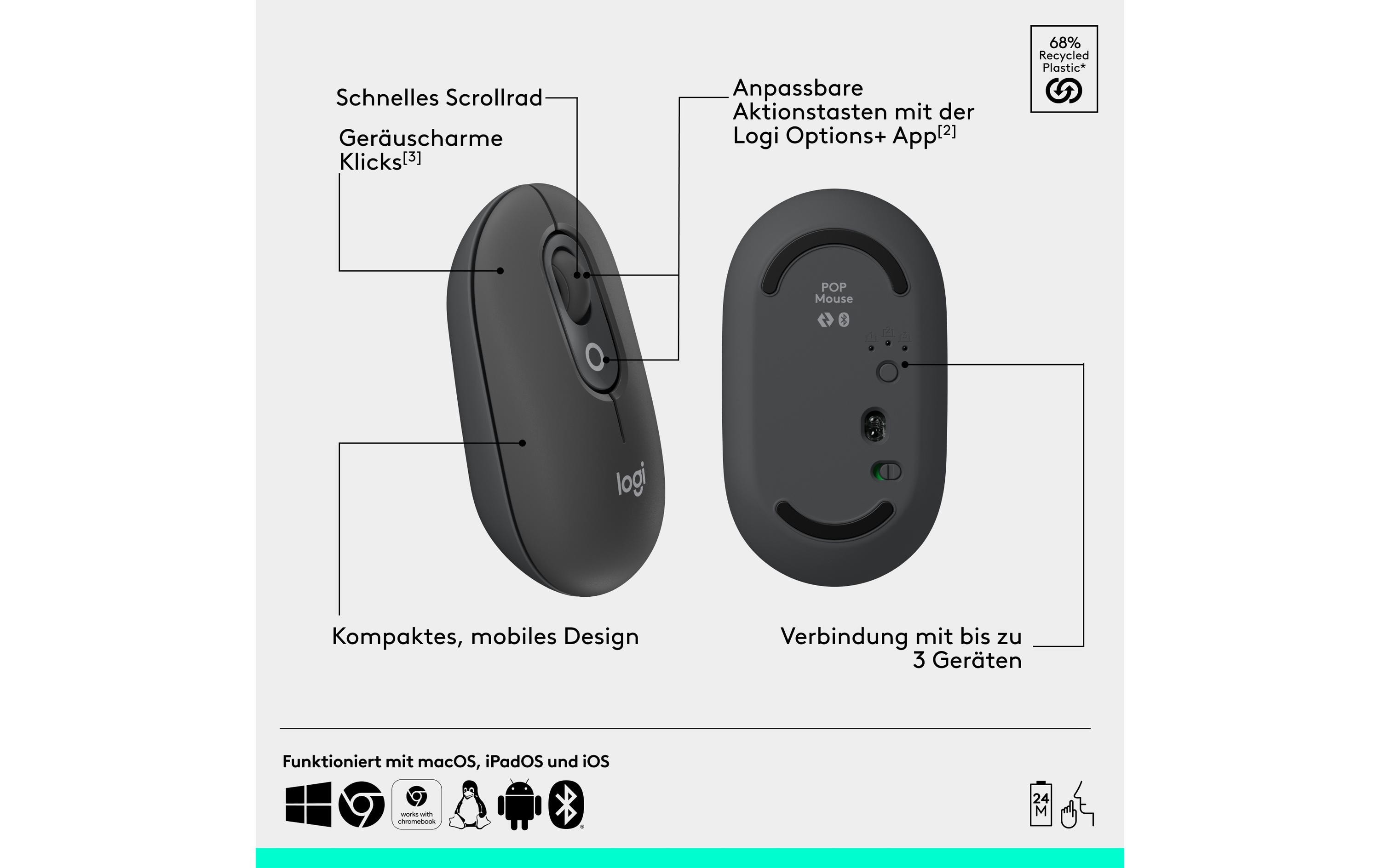 Logitech POP Mouse Graphite