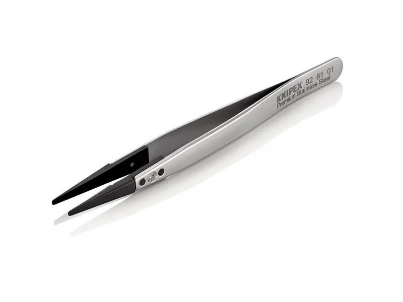 Knipex Pinzette mit Wechselspitzen, ESD, Gerade 130 mm