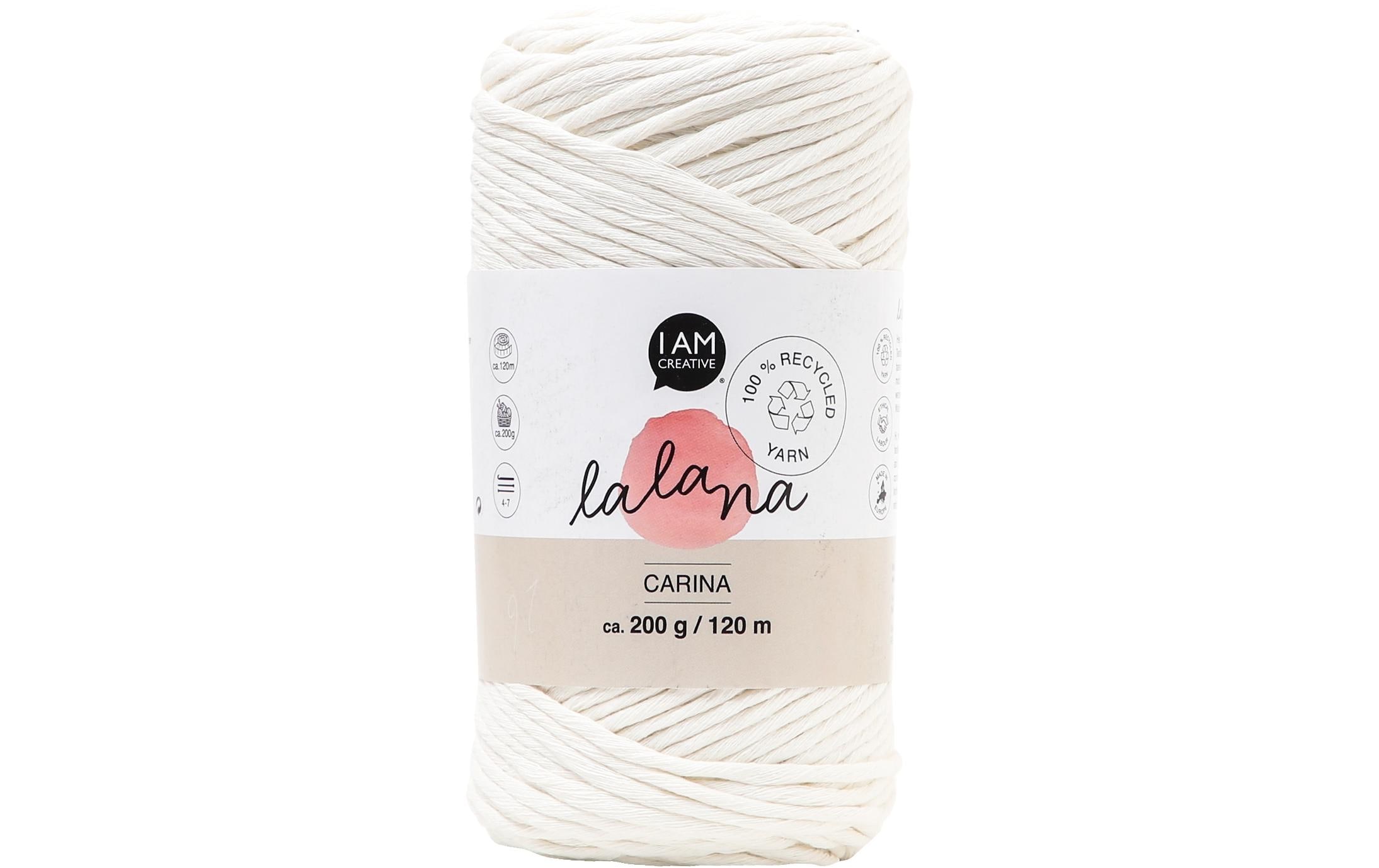 lalana Wolle Carina 200 g, Crème