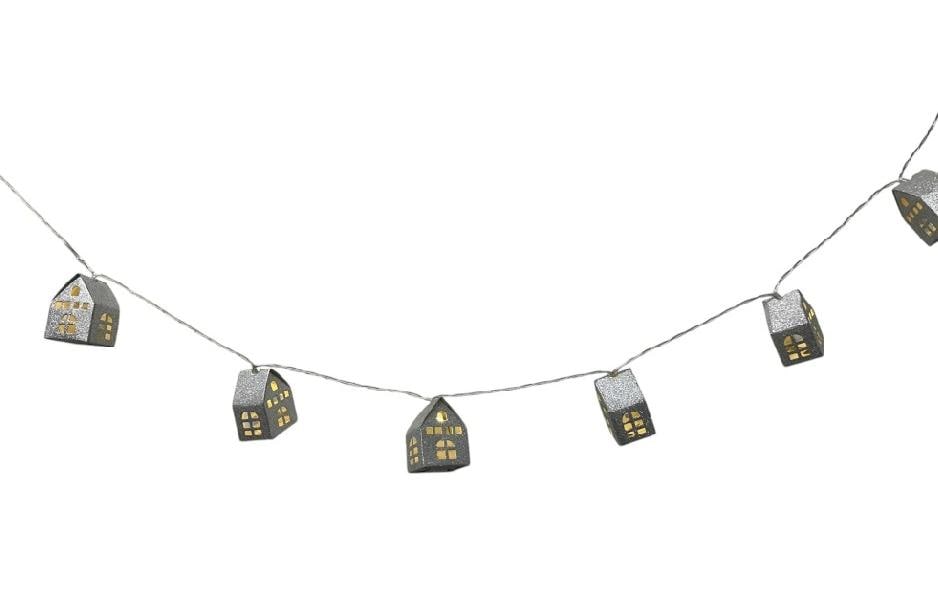 Dameco LED Lichterkette mit Häuschen, 135 cm