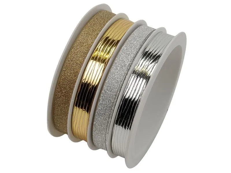 Braun + Company Geschenkband Mix Metallic 10 mm x 16 m, Glitzer/Mehrfarbig Braun + Company Geschenkband Mix Metallic 10 mm x 16 m, Glitzer/Mehrfarbig