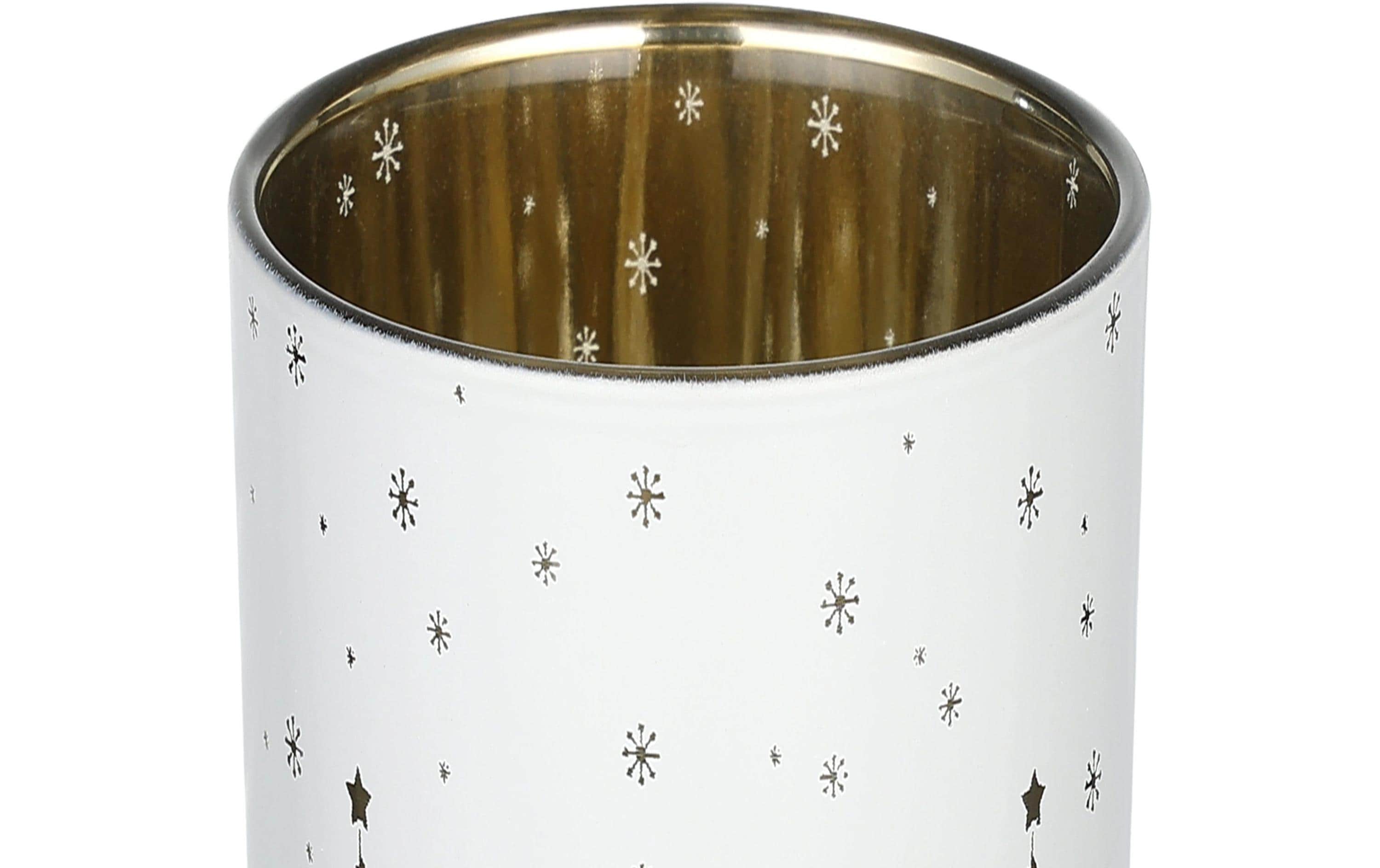 EGLO Weihnachtswindlicht Lukut Ø 7 cm, Gold/Weiss