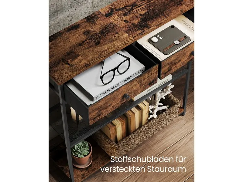 VASAGLE Konsolentisch 76 x 80 cm, Schwarz/Braun VASAGLE Konsolentisch 76 x 80 cm, Schwarz/Braun