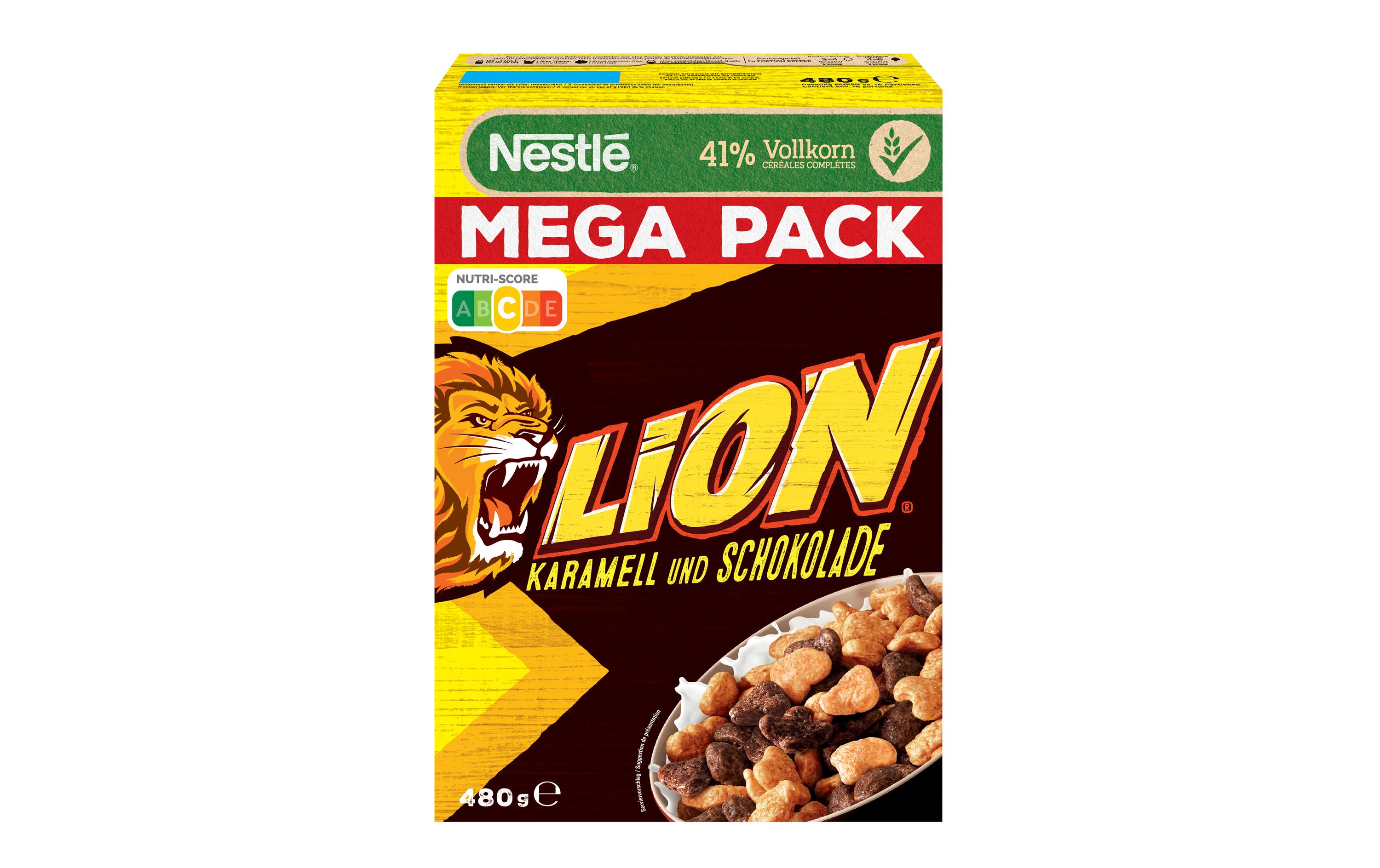 Nestlé Cerealien Lion Cerealien Karamell und Schoko 480 g Nestlé Cerealien Lion Cerealien Karamell und Schoko 480 g