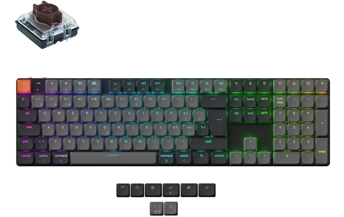 Keychron Gaming-Tastatur K5 QMK Version 2 Brown Switch Keychron Gaming-Tastatur K5 QMK Version 2 Brown Switch