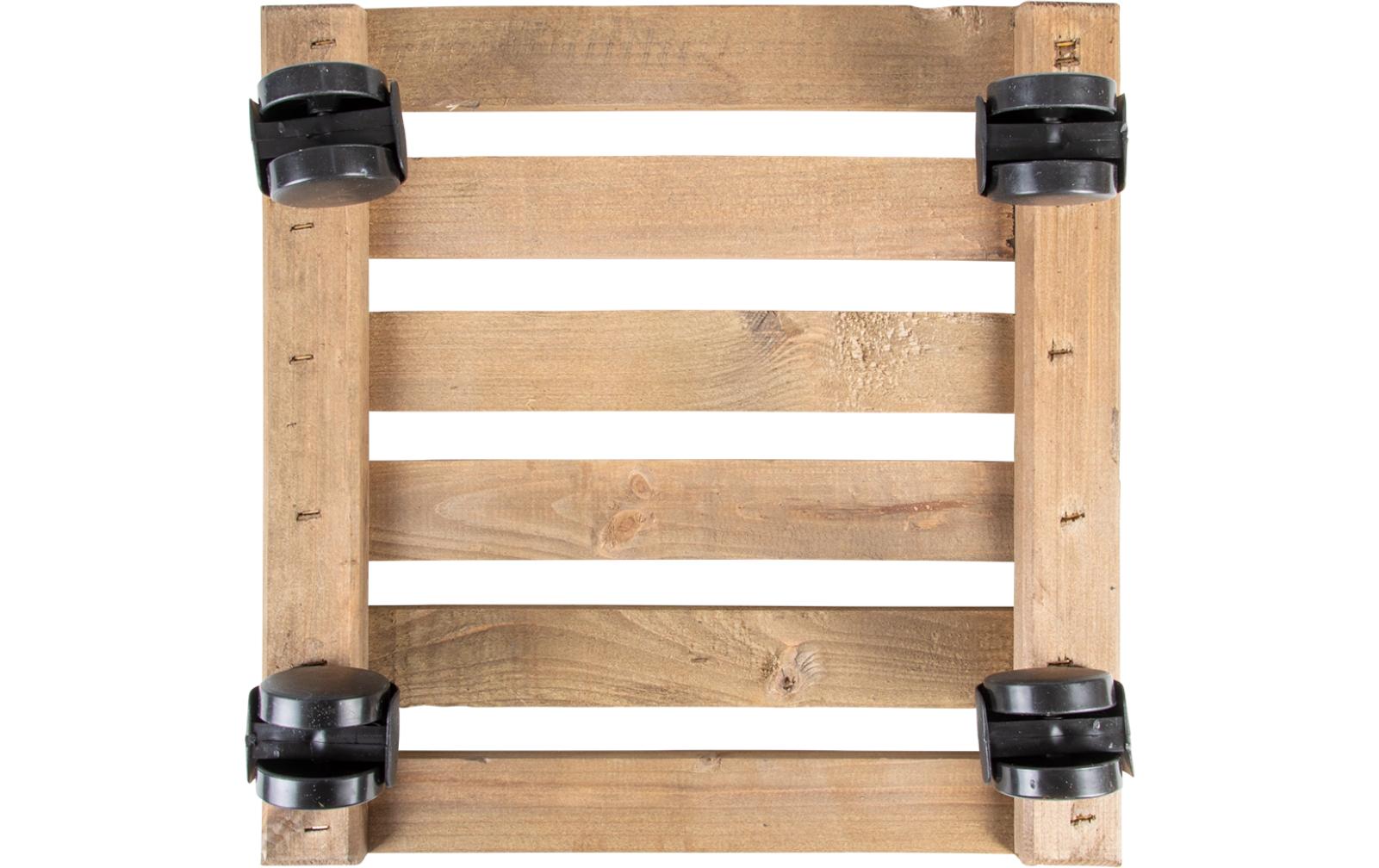 Esschert Design Rolleruntersetzer Quadratisch L Braun