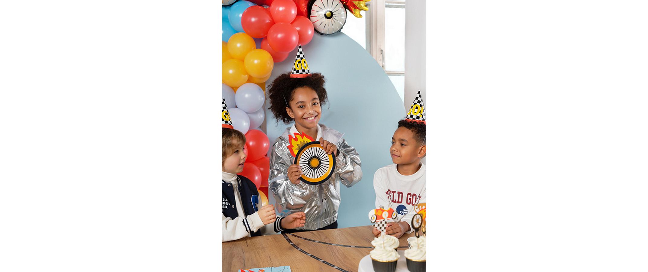 Partydeco Kuchen-Topper Auto mix, 12 cm, 4 Stück