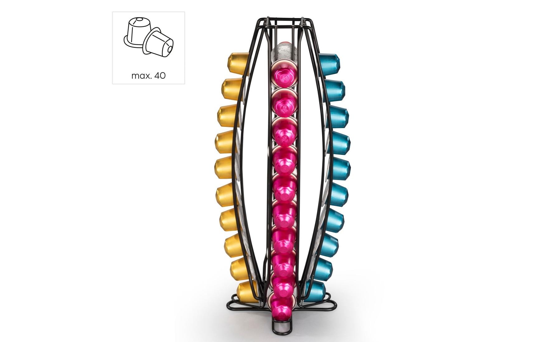 Xavax Kapselspender für 40 Kapseln, Schwarz matt