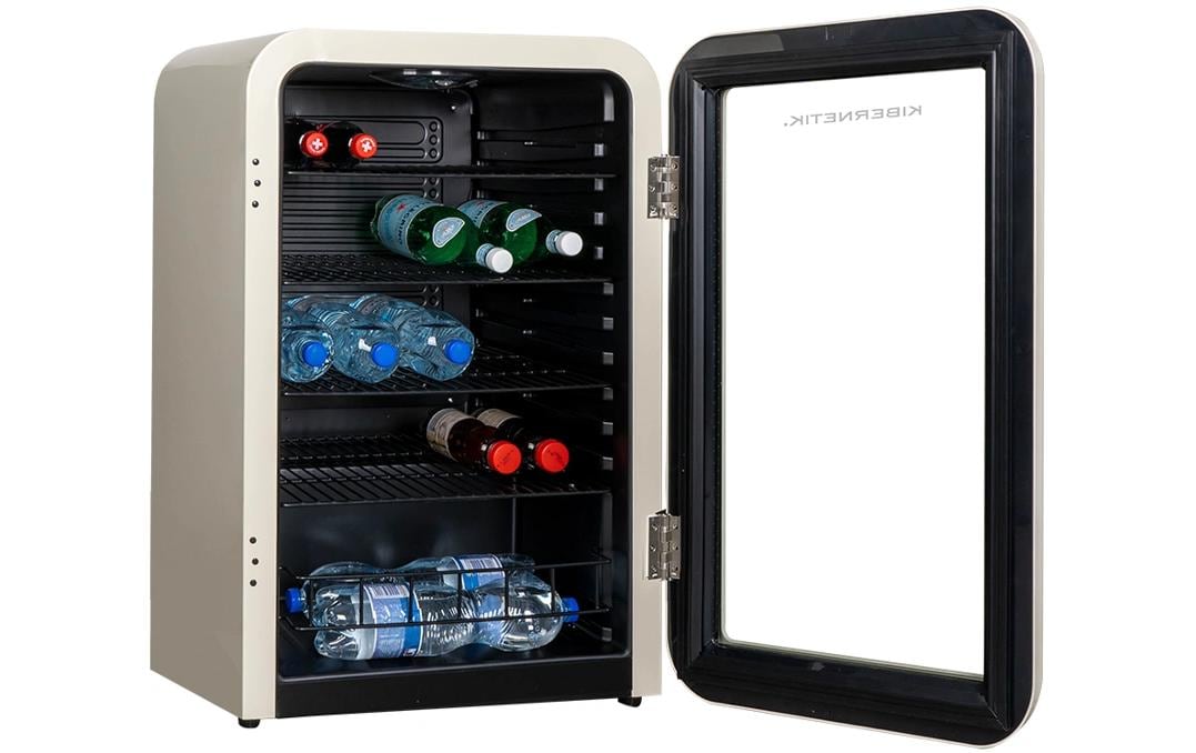 Kibernetik Gewerbekühlschrank RKS130 Retro Beige, Rechts, Wechselbar