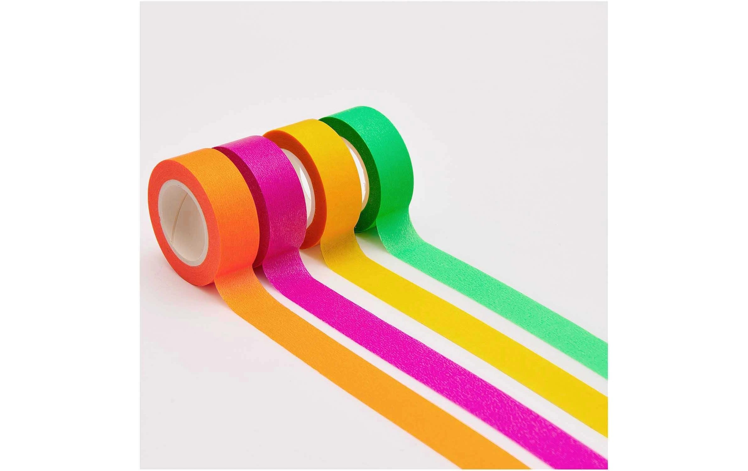Rico Design Washi Tape 4 Stück, Neon, 10 m