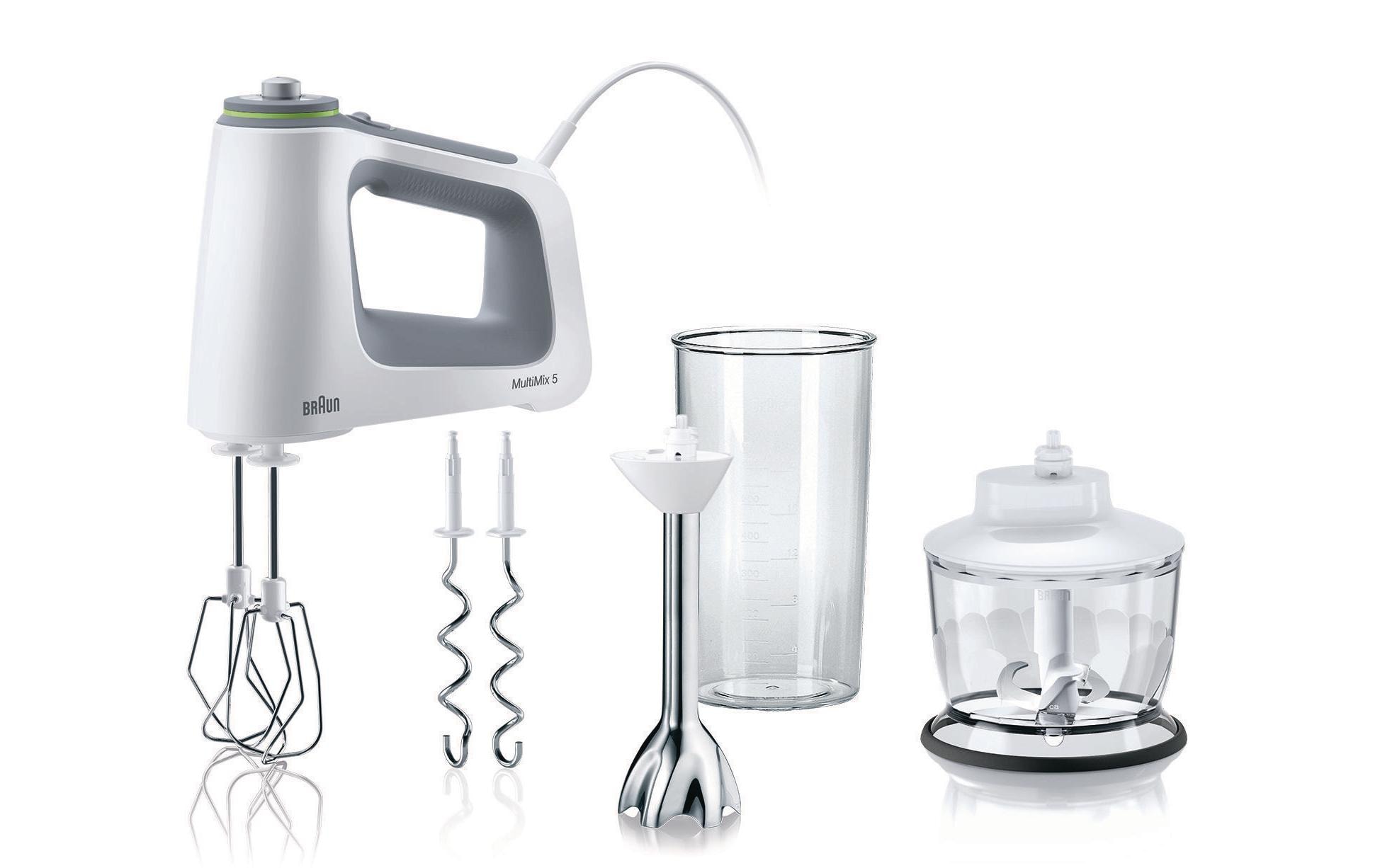 Braun Handmixer MultiMix 5 HM5137WH Weiss/Grau