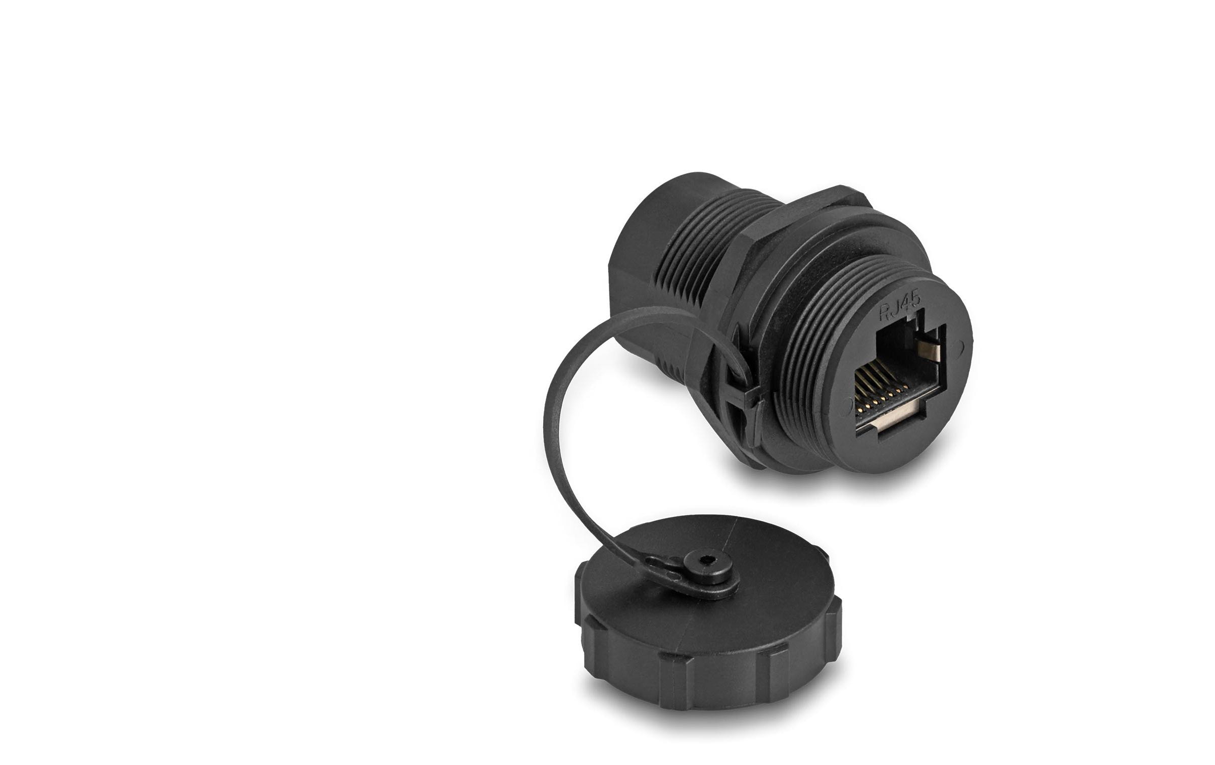 Delock Kupplung RJ45 Cat.6A mit Verschlusskappe 1 Stück