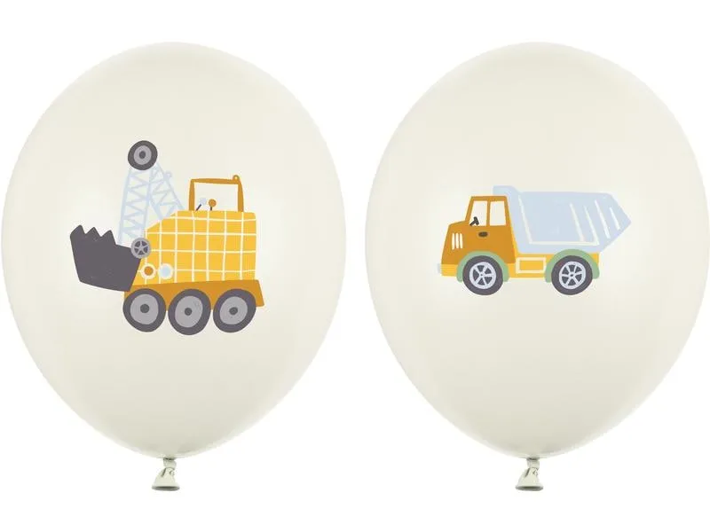 Partydeco Luftballon Baufahrzeuge 30 cm, 50 Stück, Crème Partydeco Luftballon Baufahrzeuge 30 cm, 50 Stück, Crème