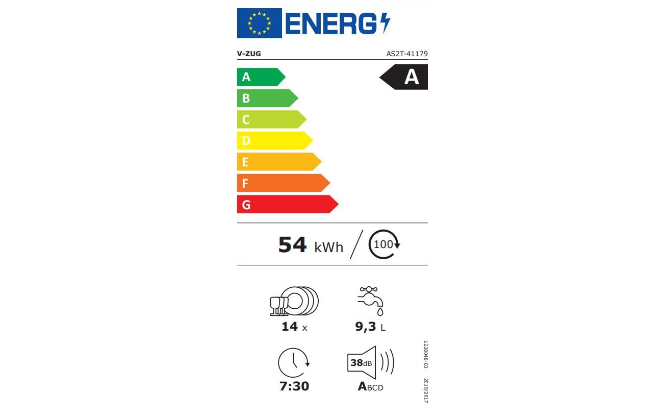 V-Zug Geschirrspüler Adora V2000 VGB Vollintegriert