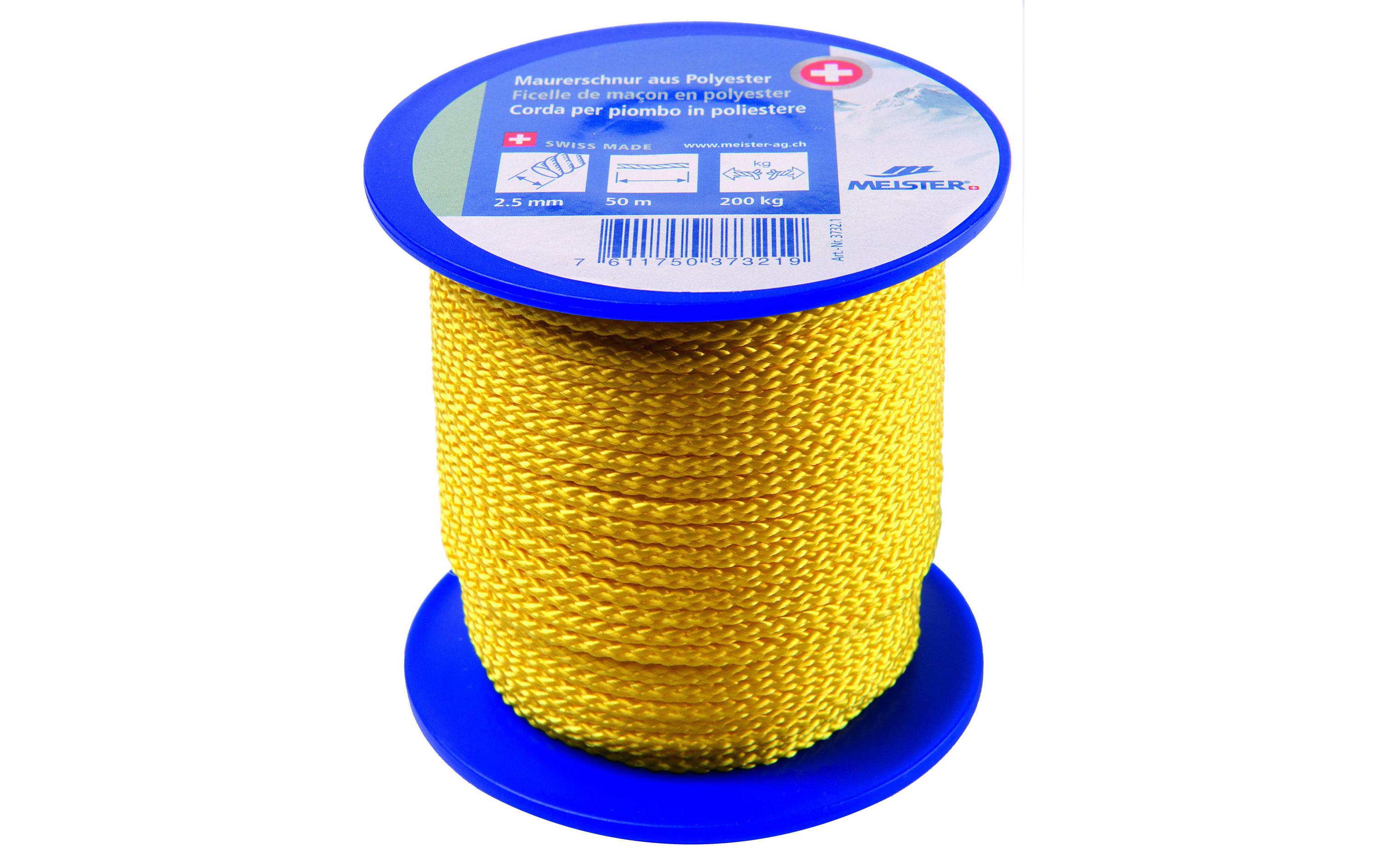 Meister Maurerschnur Ø 2,5 mm, 50 m, 200 kg, Gelb Meister Maurerschnur Ø 2,5 mm, 50 m, 200 kg, Gelb
