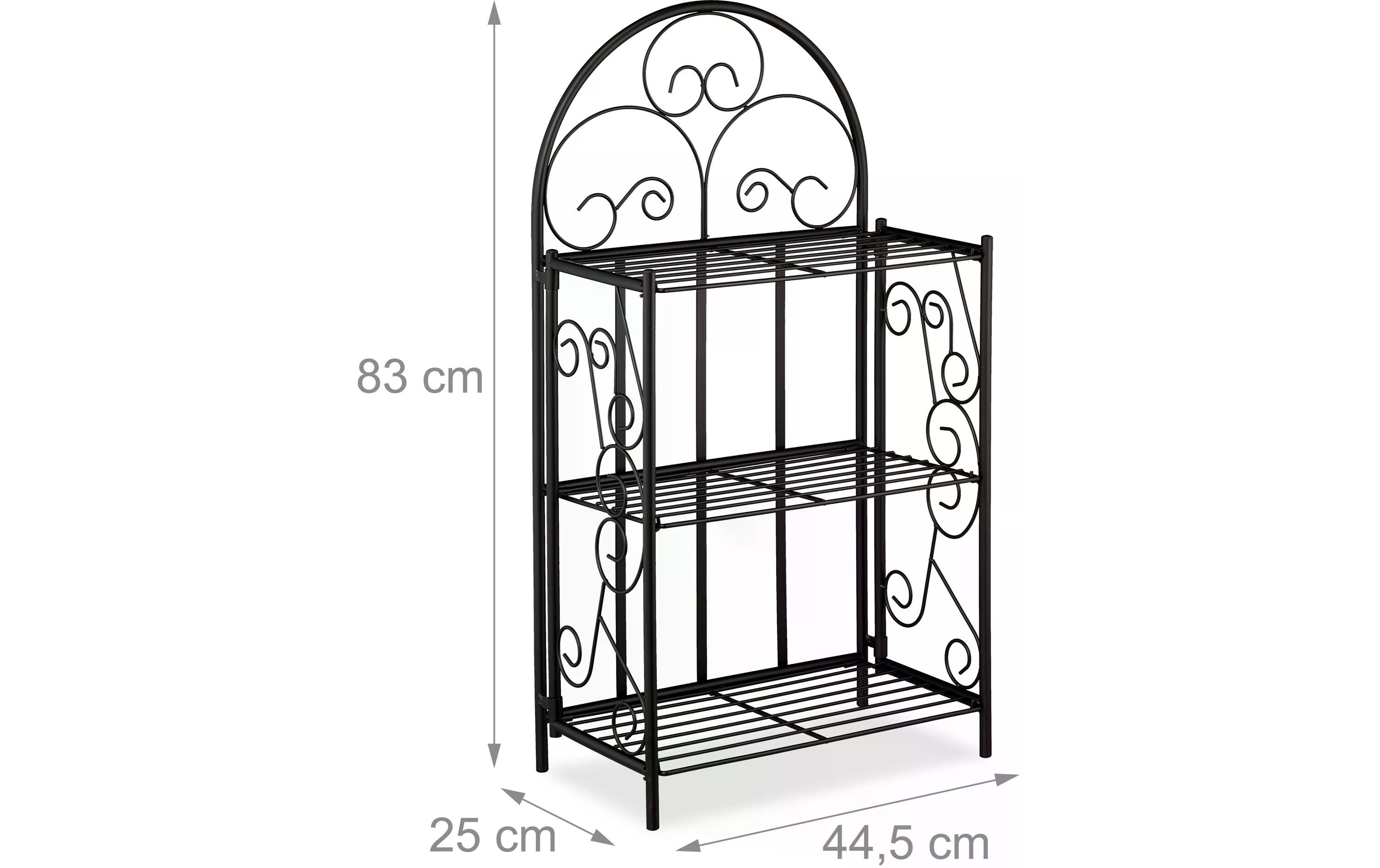 relaxdays Pflanzenständer Antik 83 cm, Schwarz