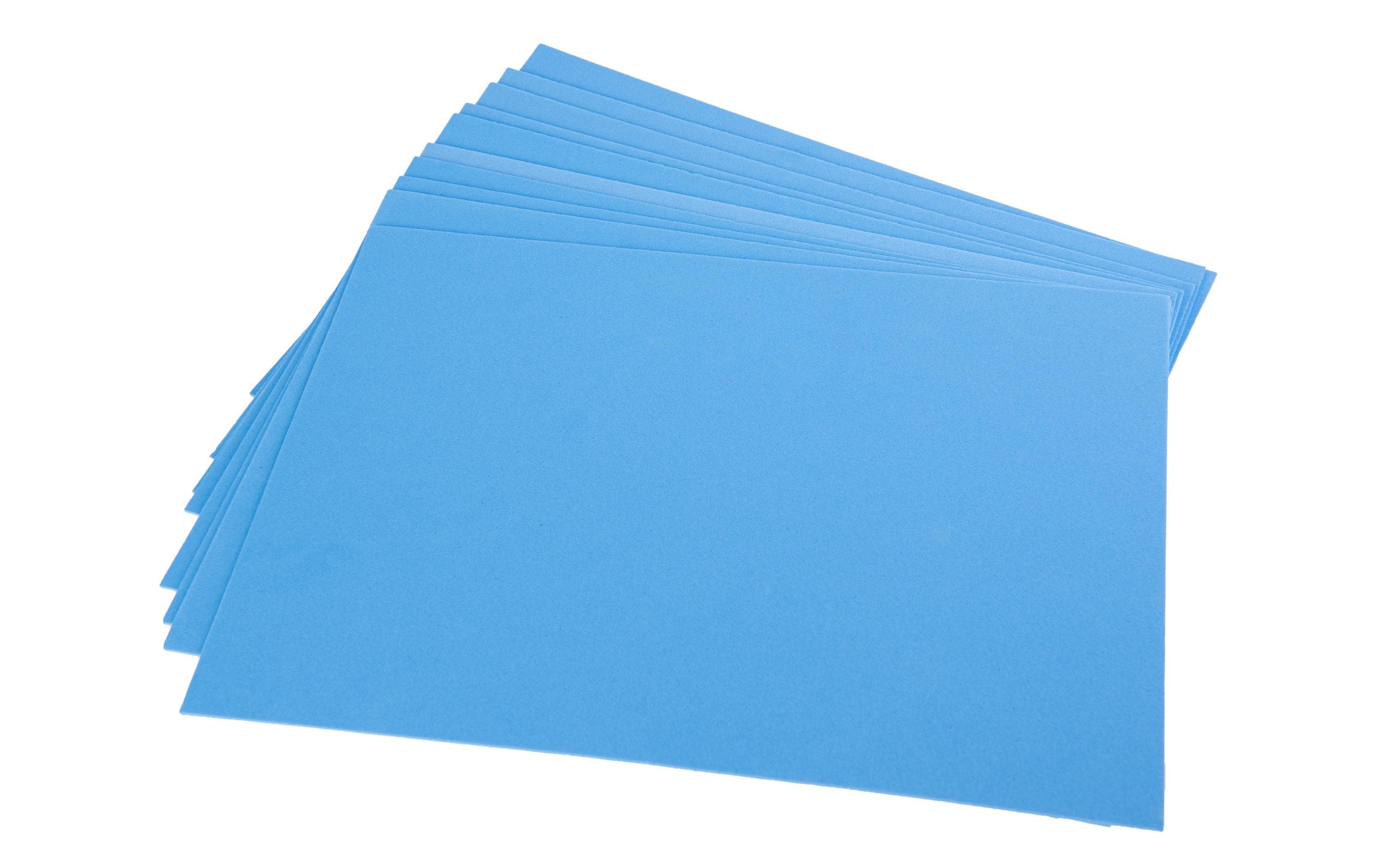 Folia Moosgummi-Set 10 Stück, Himmelblau Folia Moosgummi-Set 10 Stück, Himmelblau