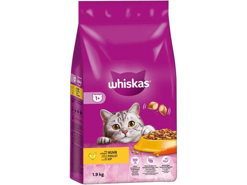 Whiskas Trockenfutter Huhn Auswahl 1+, 1.9 kg Whiskas Trockenfutter Huhn Auswahl 1+, 1.9 kg