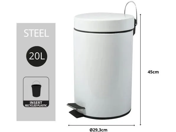MSV Treteimer 20 l, Weiss MSV Treteimer 20 l, Weiss