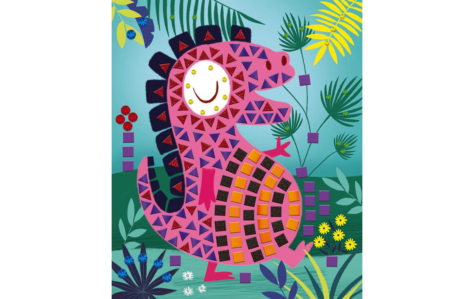 Janod Bastelset Dinosaurier Mosaik