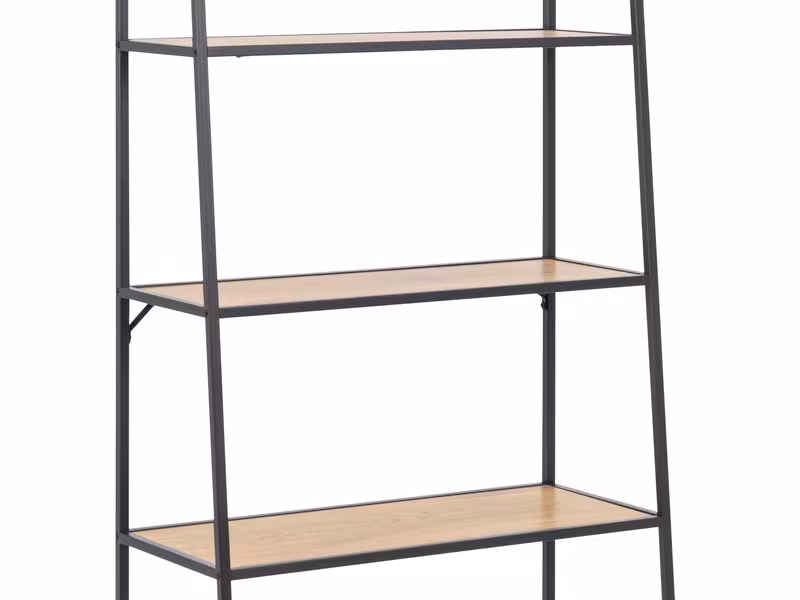 AC Design Regal Seaford 77 x 36 x 174.5 cm, Eiche/Schwarz matt