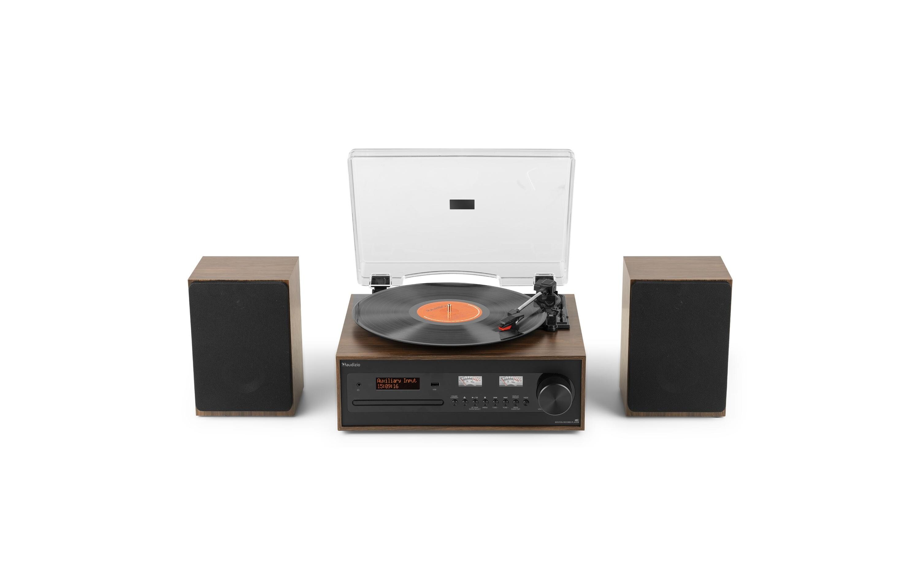 Audizio Plattenspieler Set Boston Schwarz