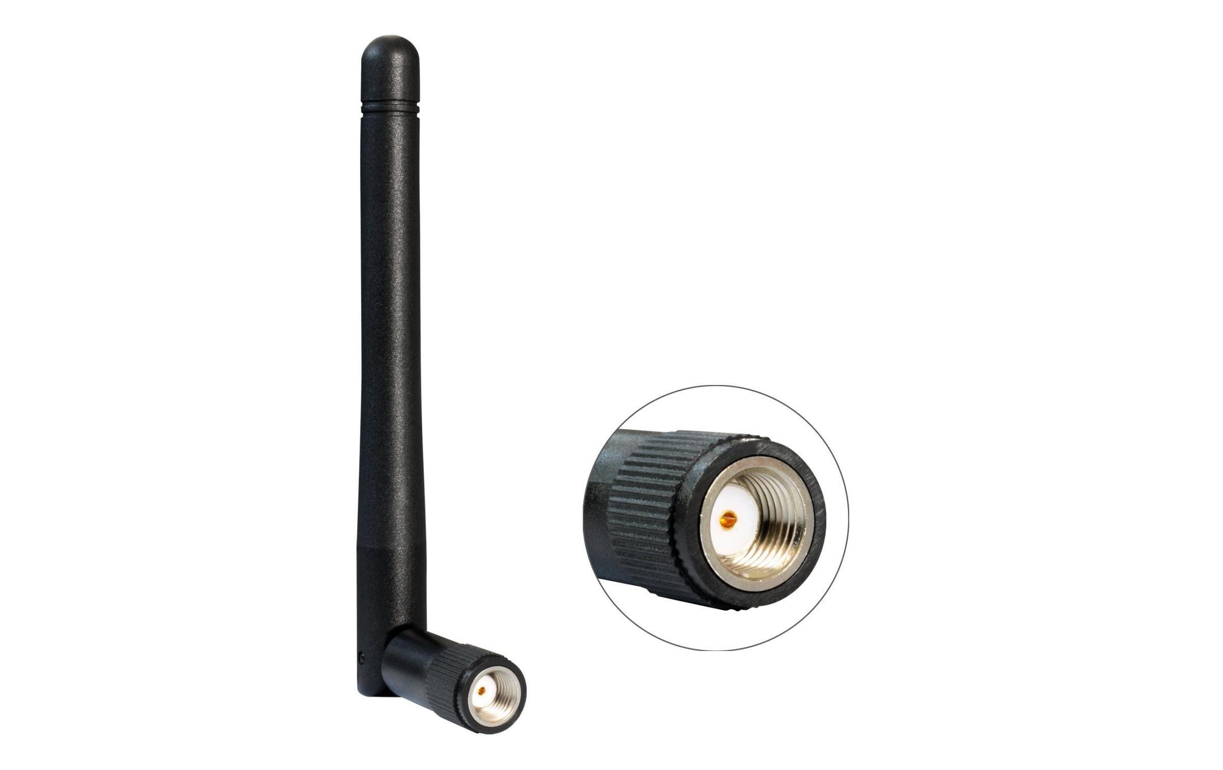 Delock WLAN-Antenne 2.4 GHz, 10.8 cm RP-SMA 2 dBi Rundstrahl Delock WLAN-Antenne 2.4 GHz, 10.8 cm RP-SMA 2 dBi Rundstrahl