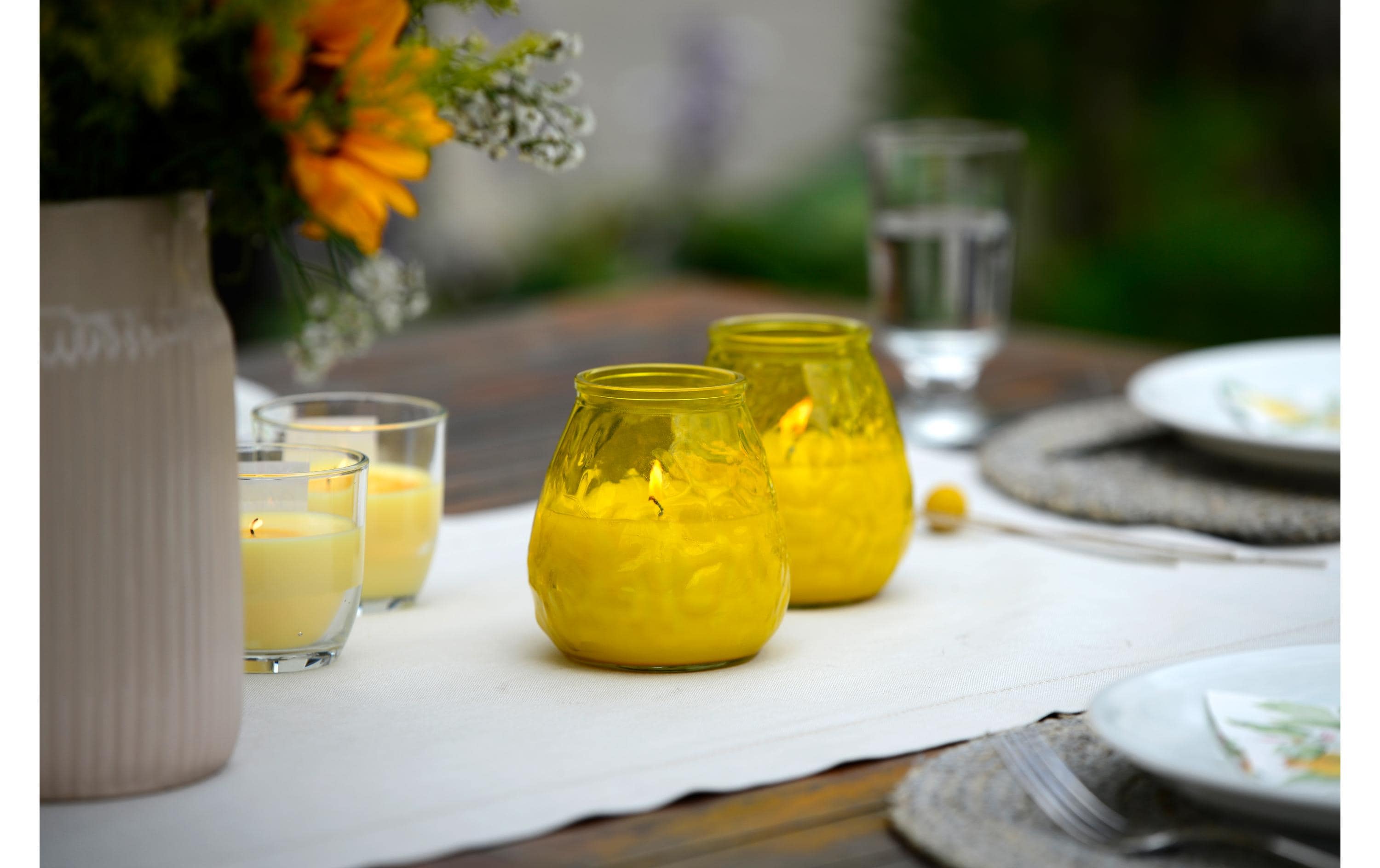 müller Kerzen Gartenkerze Citronella in Glas